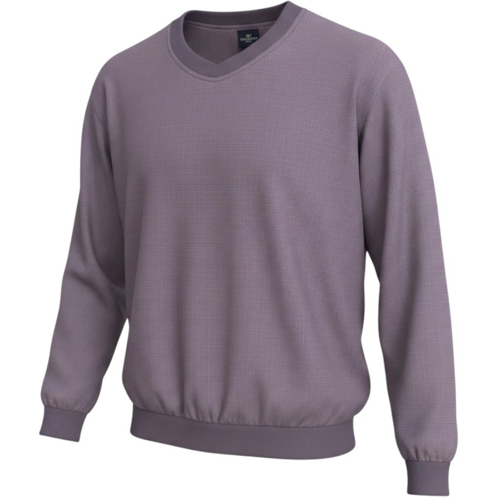 Dockers Golf Mens Purple Grey Plaid Lined Windbreaker Pullover Shirt Large